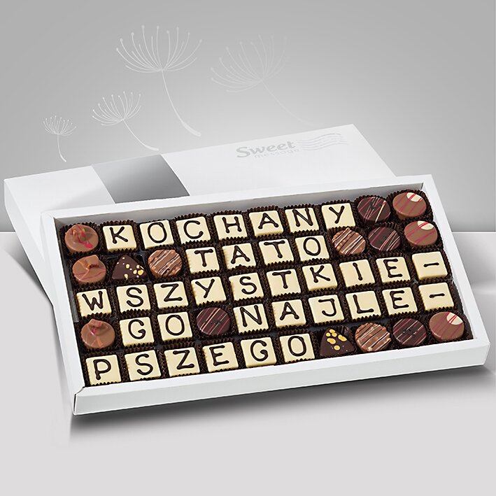 Czekoladowe życzenia dla Taty - Sweet Message