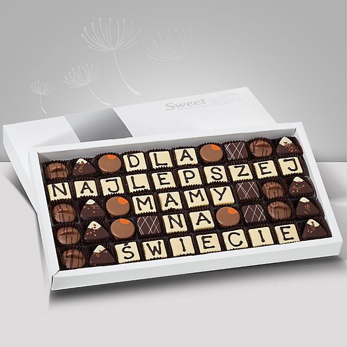 Czekoladowe życzenia dla Mamy - Sweet Message