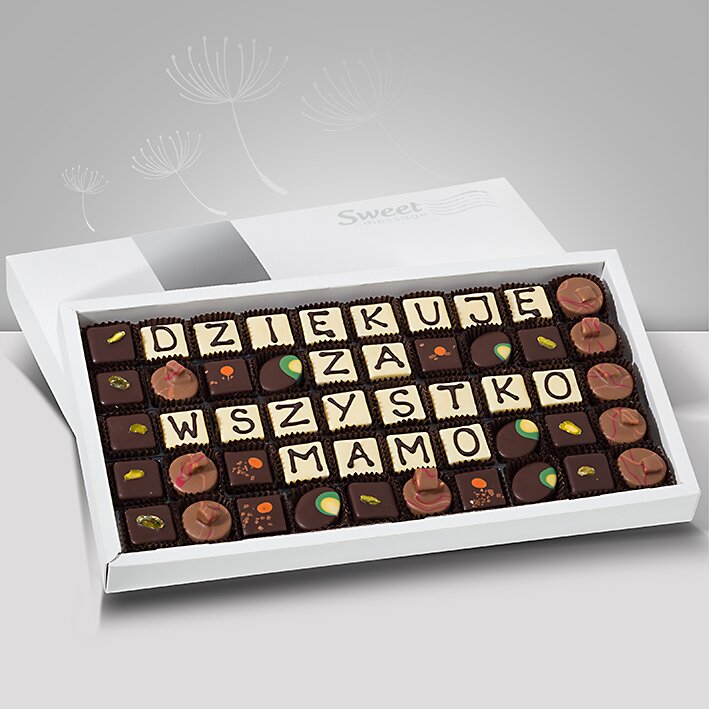 Czekoladowe życzenia dla Mamy - Sweet Message