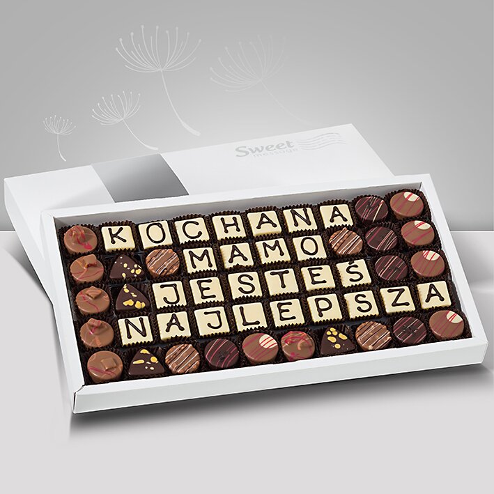 Czekoladowe życzenia dla Mamy - Sweet Message
