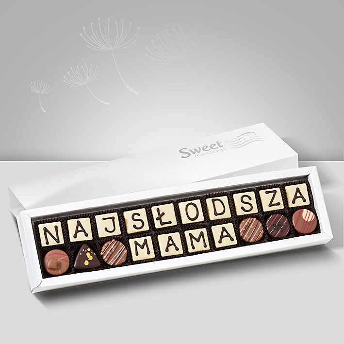 Czekoladowe życzenia dla Mamy - Sweet Message