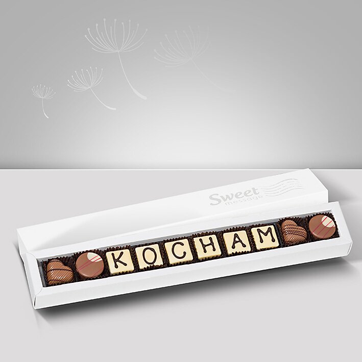 Czekoladki z napisem Kocham Cię