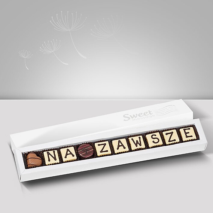 Czekoladki z napisem Kocham Cię