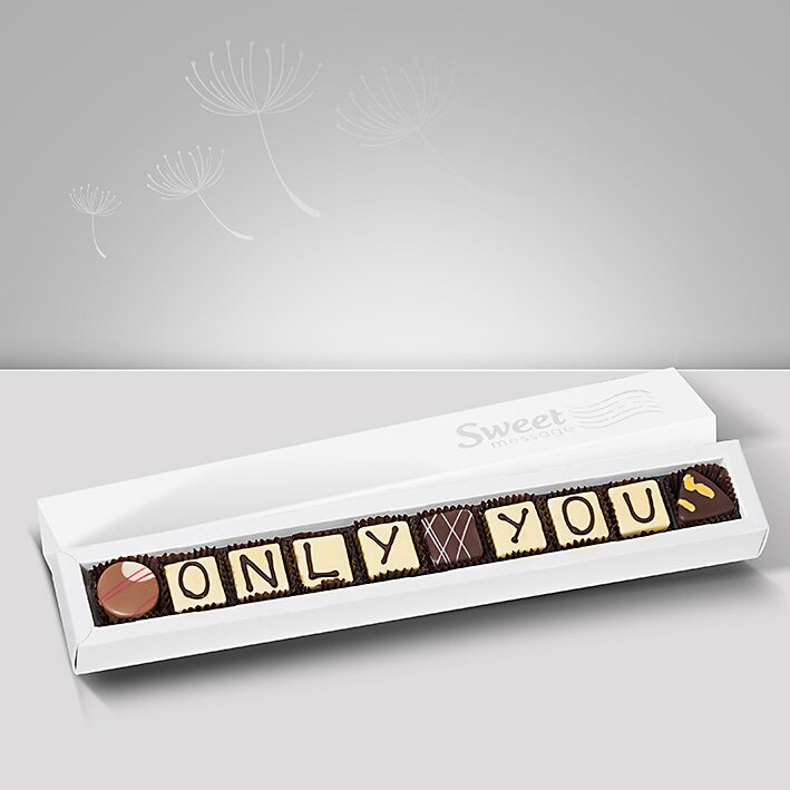 Czekoladki z napisem Kocham Cię